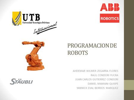 PROGRAMACION DE ROBOTS