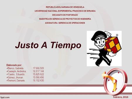ASIGNATURA: GERENCIA DE OPERACIONES