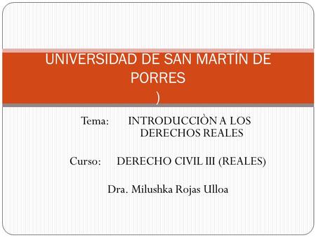UNIVERSIDAD DE SAN MARTÍN DE PORRES )