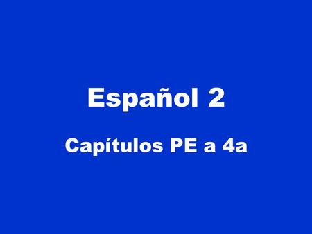 Español 2 Capítulos PE a 4a ESTO ES Con Anfitrión Su.