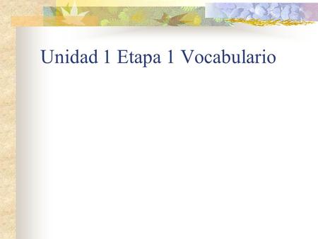 Unidad 1 Etapa 1 Vocabulario Los sustantivos las pestañas Eyelashes.