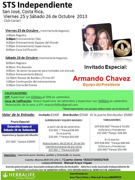 CALIFICACIONES: VIP: Supervisor con 6500pts al 50% en setiembre. Cena de Calificación: Nuevo Supervisor de setiembre y Supervisor con 5000pts en setiembre.