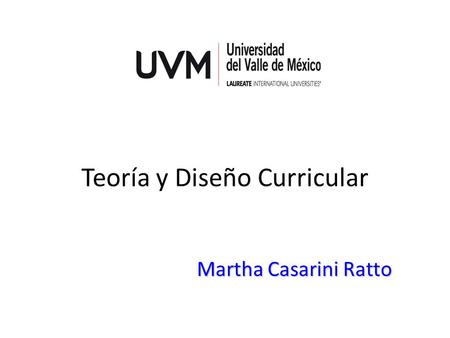 Teoría y Diseño Curricular