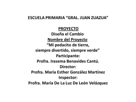 ESCUELA PRIMARIA “GRAL