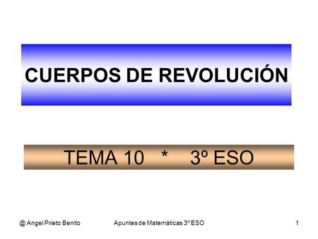 Apuntes de Matemáticas 3º ESO