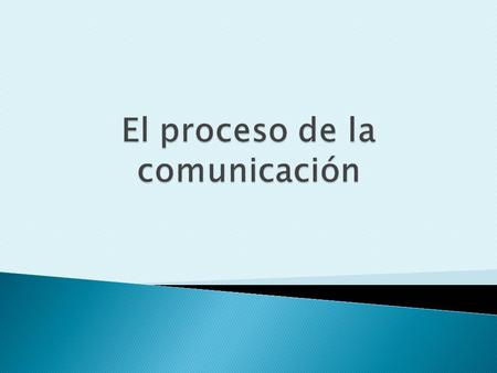 El proceso de la comunicación