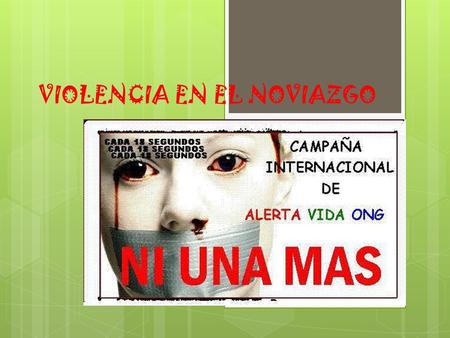 VIOLENCIA EN EL NOVIAZGO