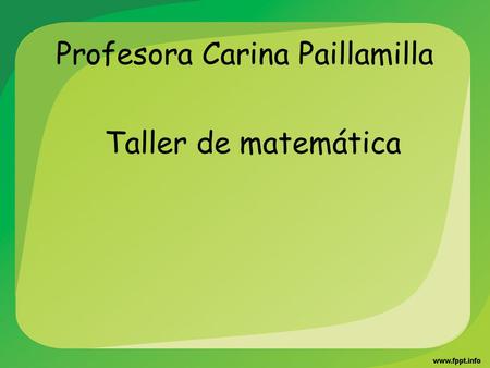 Profesora Carina Paillamilla