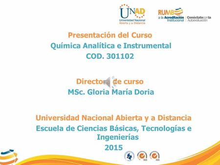 Presentación del Curso Química Analítica e Instrumental COD
