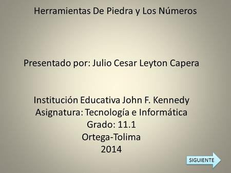 Herramientas De Piedra y Los Números