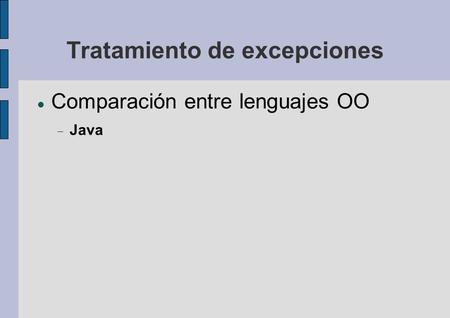 Tratamiento de excepciones