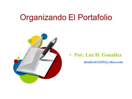 Organizando El Portafolio