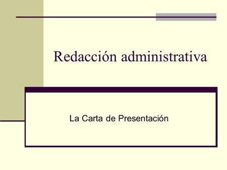 Redacción administrativa