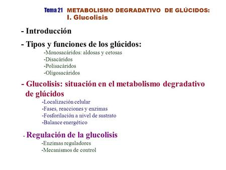 - Tipos y funciones de los glúcidos: