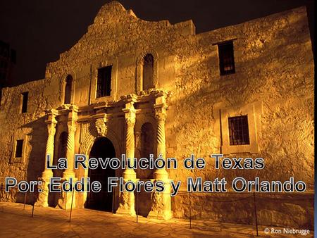 Tiempo y Lugar de la Revolución  Empezó en octubre 2, 1836 y termino en abril 21, 1836  Tomo lugar en partes de Texas pero algunas batallas tomaron.