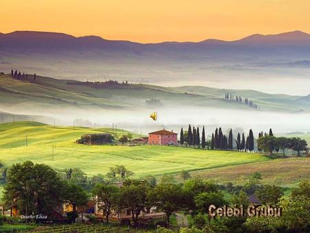 El valle de Orcia, declarado Paisaje Cultural Patrimonio de la Humanidad, ofrecen un delicioso paisaje de cerros suaves y surcos arcillosos cuidadosamente.