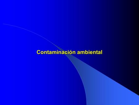 Contaminación ambiental