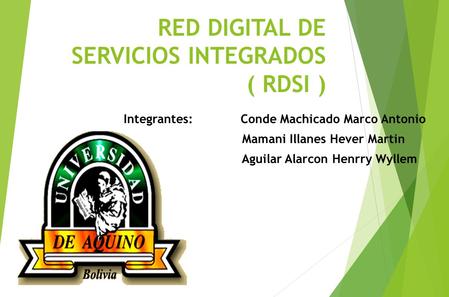 RED DIGITAL DE SERVICIOS INTEGRADOS ( RDSI )