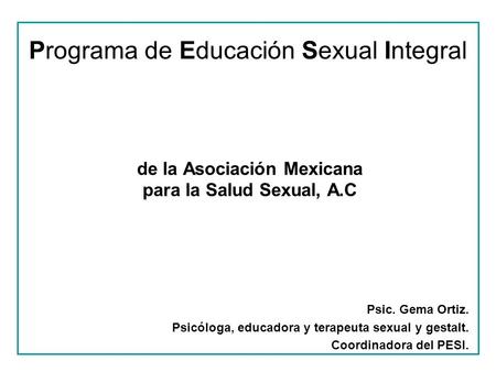 Programa de Educación Sexual Integral