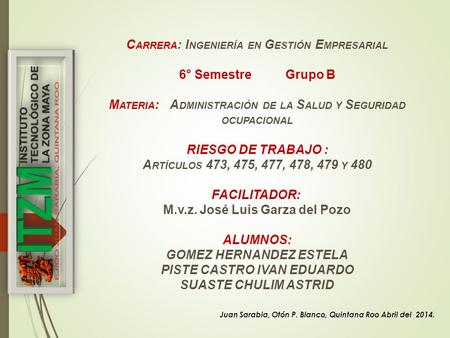 Carrera: Ingeniería en Gestión Empresarial 6° Semestre Grupo B