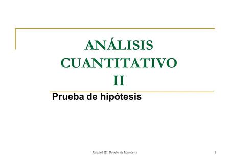 ANÁLISIS CUANTITATIVO II