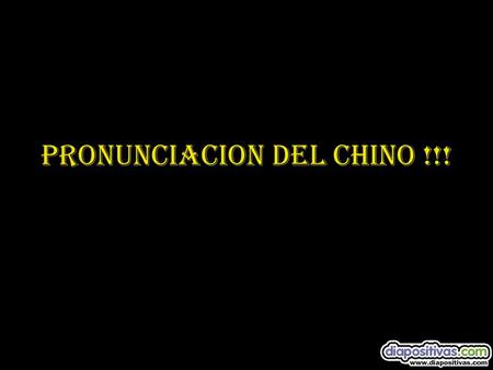Pronunciacion del chino !!!