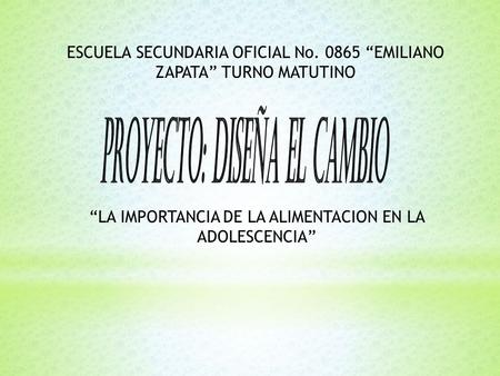 Proyecto: diseña el cambio