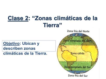 Clase 2: “Zonas climáticas de la Tierra”