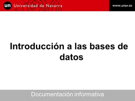 Introducción a las bases de datos