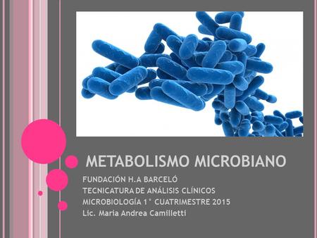 METABOLISMO MICROBIANO