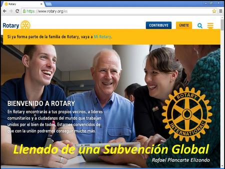 Llenado de una Subvención Global Rafael Plancarte Elizondo.