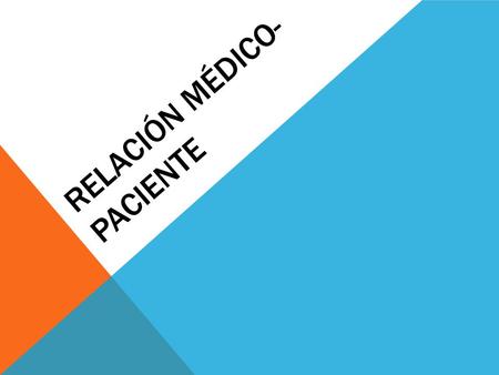 Relación médico-paciente