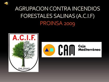 AGRUPACION CONTRA INCENDIOS FORESTALES SALINAS (A.C.I.F) PROINSA 2009.