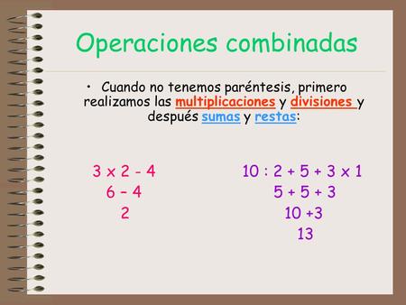 Operaciones combinadas