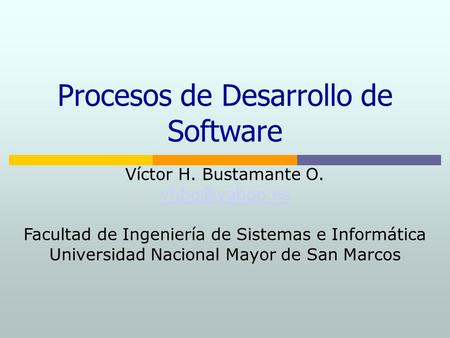 Procesos de Desarrollo de Software