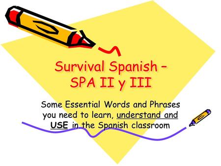 Survival Spanish – SPA II y III