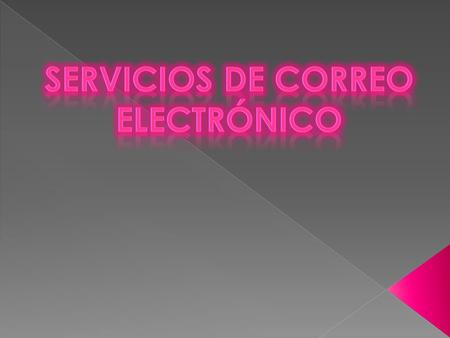 Servicios de Correo Electrónico