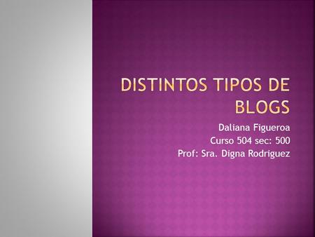 Distintos tipos de blogs
