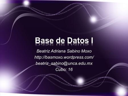 Beatriz Adriana Sabino Moxo