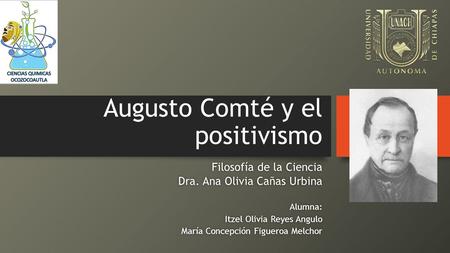 Augusto Comté y el positivismo