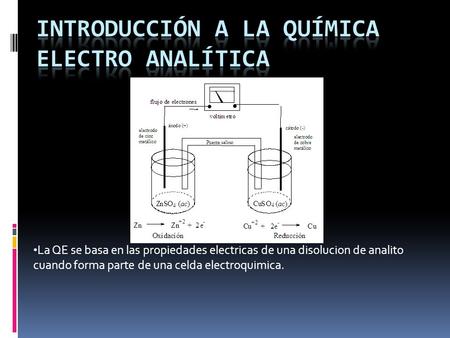 Introducción a la Química electro analítica