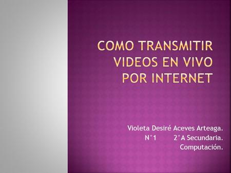 Violeta Desiré Aceves Arteaga. N°1 2°A Secundaria. Computación.