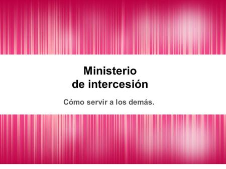 Ministerio de intercesión