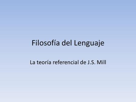 Filosofía del Lenguaje