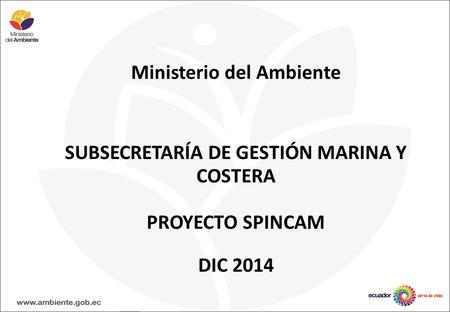 Ministerio del Ambiente SUBSECRETARÍA DE GESTIÓN MARINA Y COSTERA