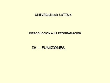 INTRODUCCION A LA PROGRAMACION