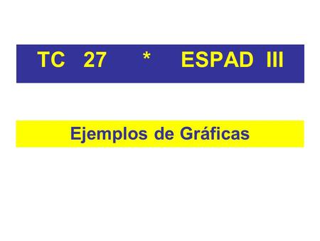 TC 27 * ESPAD III Ejemplos de Gráficas.
