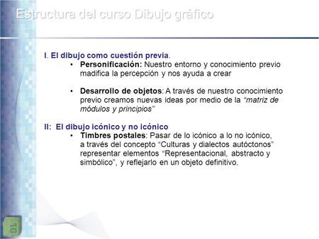 Estructura del curso Dibujo gráfico