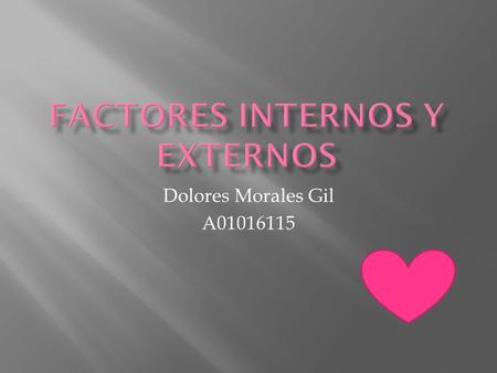 Dolores Morales Gil A01016115. Factores Externos: 1.ITAM, UNAM, Ibero 2.Finanzas: Campo de trabajo amplio 3.Medicina. Campo de trabajo amplio. 4.Clase.