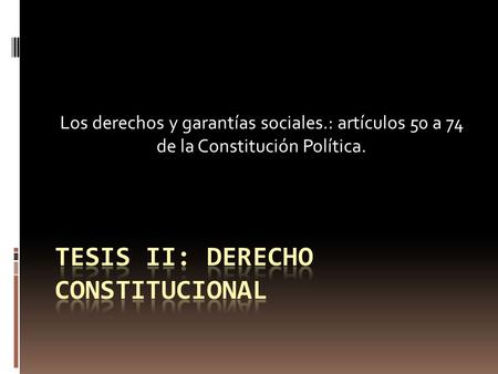 TESIS II: DERECHO CONSTITUCIONAL